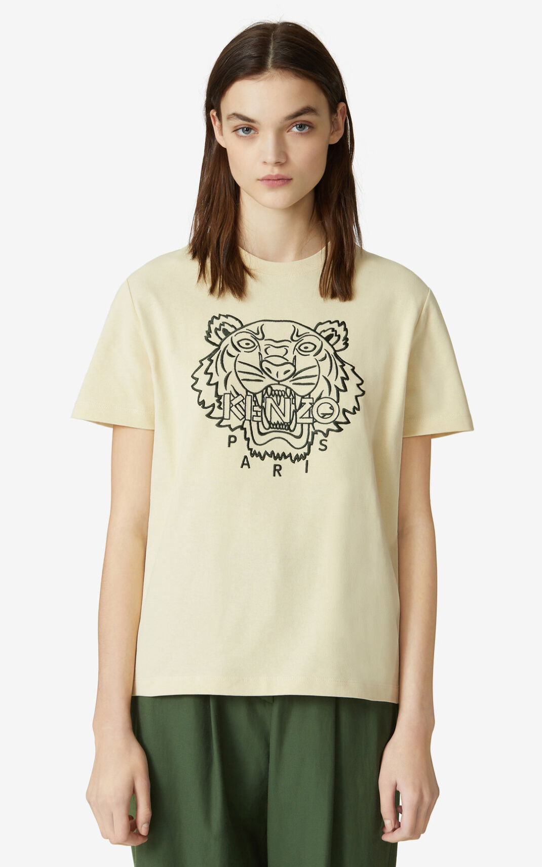 Camiseta Kenzo Loose Tiger Feminino - Marrom | 803SVUCYM